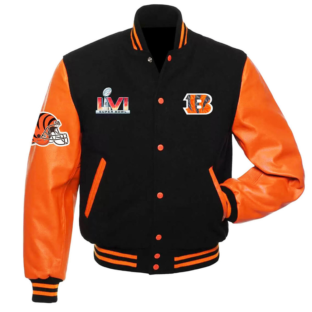 Cincinnati Bengals Super Bowl Varsity Jacket 1 Cincinnati Bengals Super Bowl Varsity Jacket