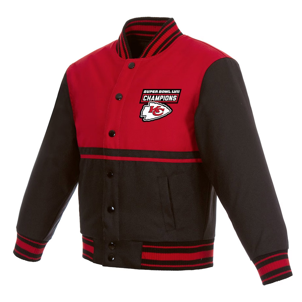 Black/Red Super Bowl City Chiefs Youth Jacket 1 Black/Red Super Bowl City Chiefs Youth Jacket