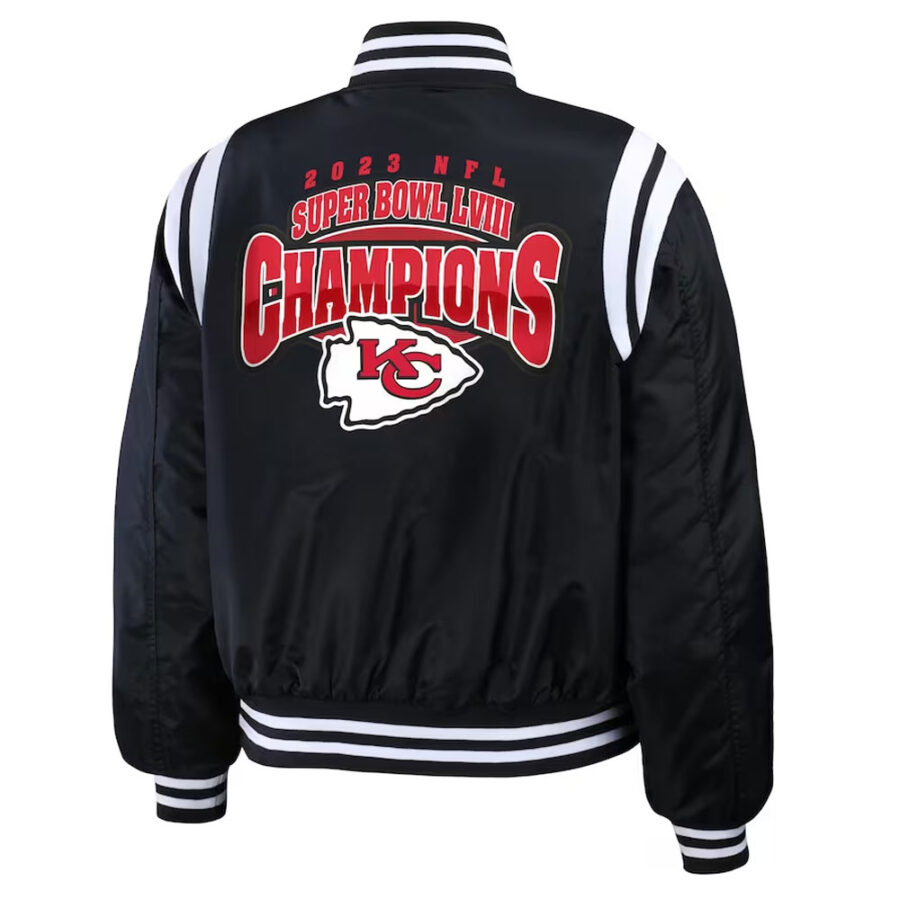 Alternative view of Kansas City Chiefs Black Bomber Jacket