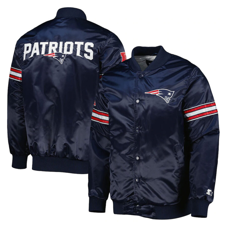 The Pick And Roll New England Patriots Satin Jacket 6 The Pick And Roll New England Patriots Blue Jacket