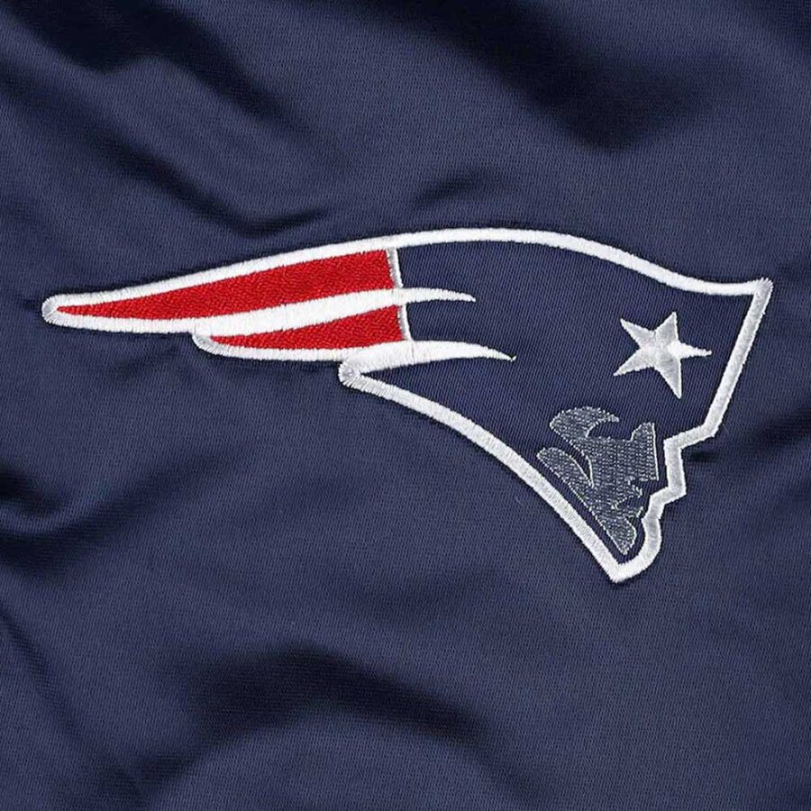 The Pick And Roll New England Patriots Satin Jacket 7 The Pick And Roll New England Patriots Blue Satin Jacket