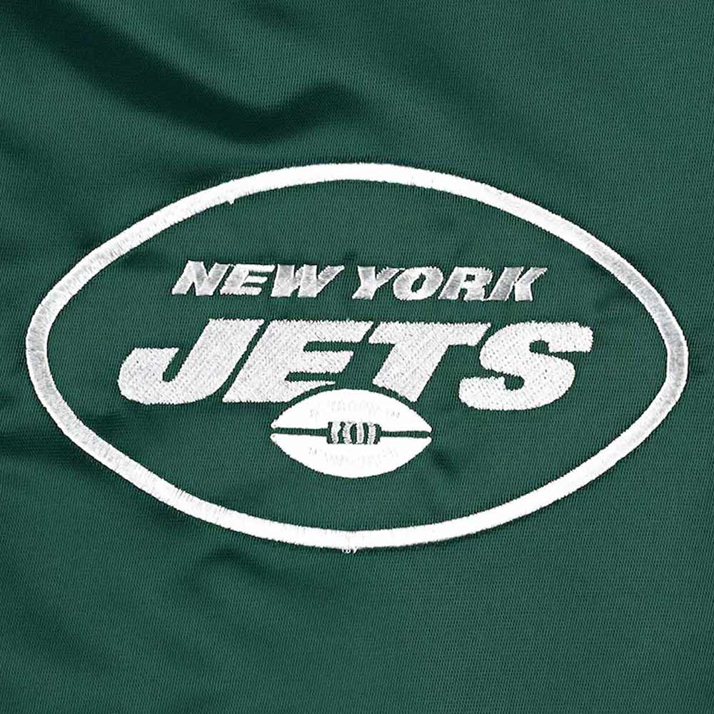 Nfl Men'S New York Jets Green Satin Jacket 4 Nfl Men'S New York Jets Green Satin Jacket - Image 4