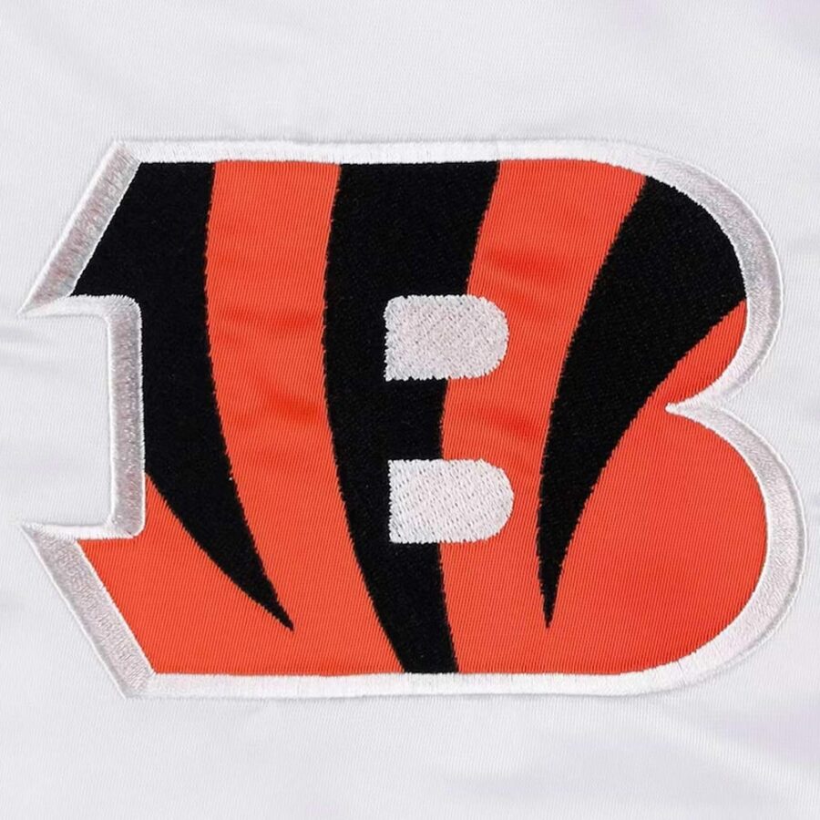 Throwback Warm Up Pitch Cincinnati Bengals Varsity Jacket
